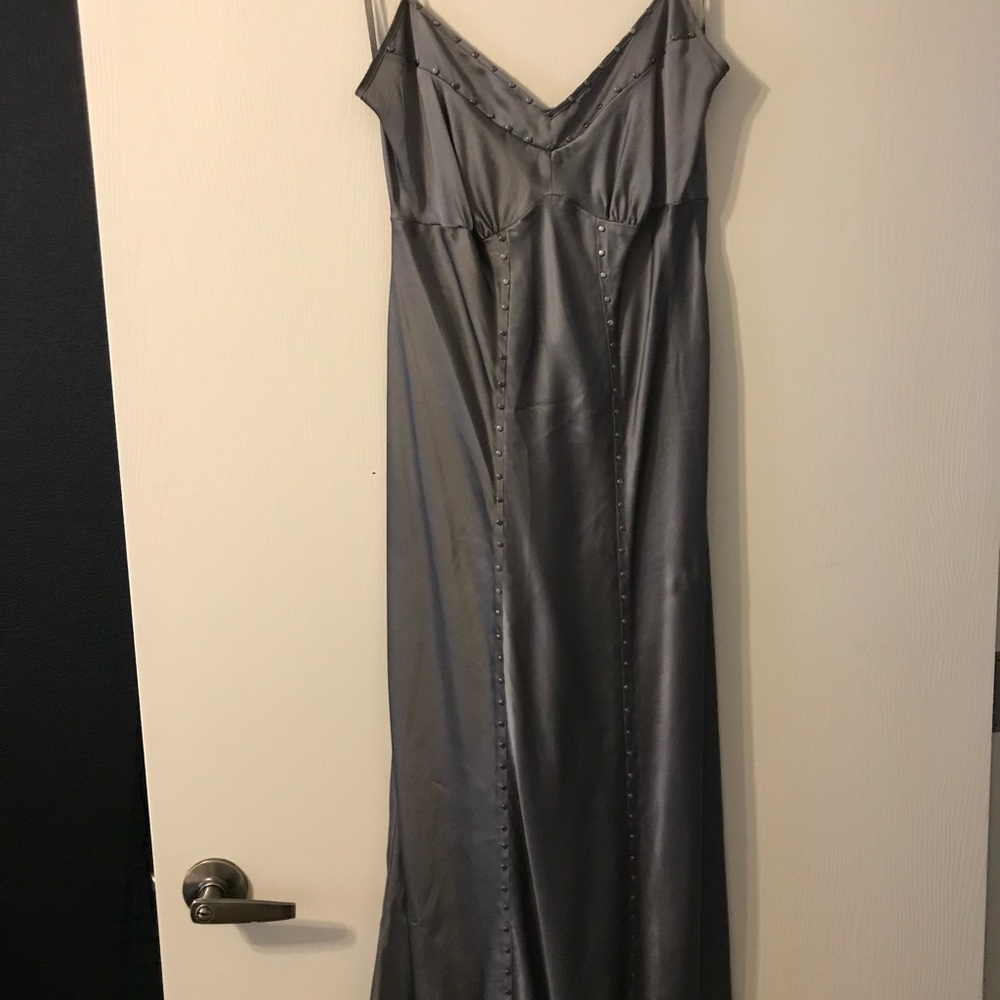 Grey Silk slip dress